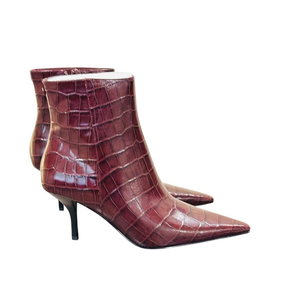 ✨ Michael Kors Selina Heeled Bootie – Oxblood Leather – Size 7.5M